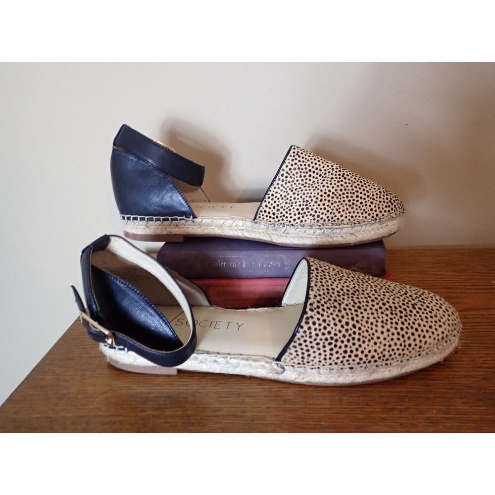 Sole Society Cheetah Print Calf Hair Espadrilles Flats Size 11